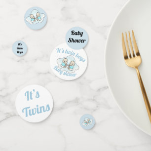 Het zijn tweelingjongens! Baby showers confetti