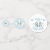 Het zijn tweelingjongens! Baby showers confetti (Voorkanten)
