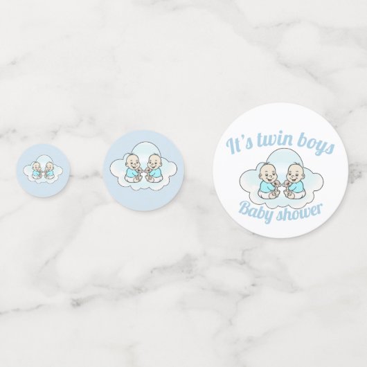 Het zijn tweelingjongens! Baby showers confetti (Voorkanten)