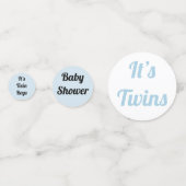 Het zijn tweelingjongens! Baby showers confetti (Achterkanten)