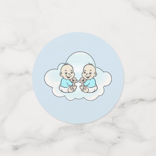 Het zijn tweelingjongens! Baby showers confetti (Kleine voorkant)