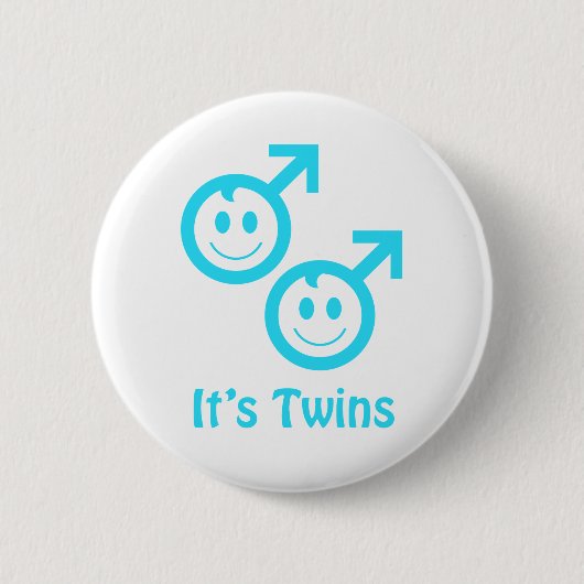 Het zijn tweelingjongens ronde button 5,7 cm (Voorkant)