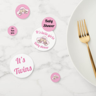 Het zijn tweelingmeisjes! Baby showers confetti