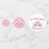 Het zijn tweelingmeisjes! Baby showers confetti (Voorkanten)
