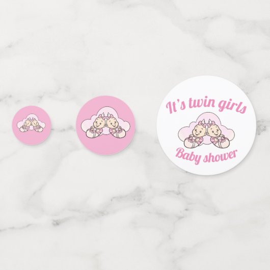 Het zijn tweelingmeisjes! Baby showers confetti (Voorkanten)