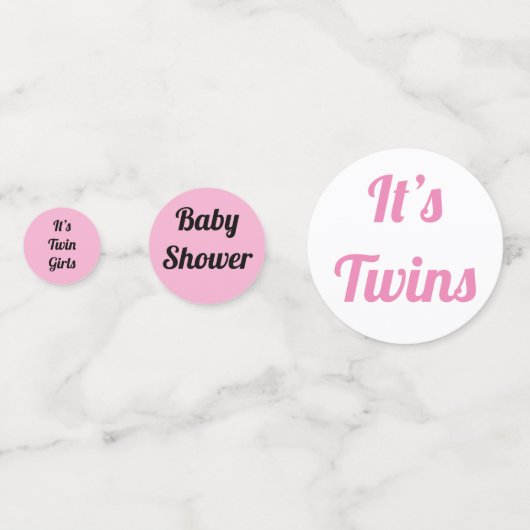 Het zijn tweelingmeisjes! Baby showers confetti (Achterkanten)