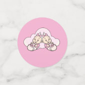Het zijn tweelingmeisjes! Baby showers confetti (Kleine voorkant)