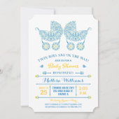 Het zijn Twin Boys! Twins Baby shower uitnodiging (Voorkant)