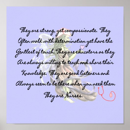 "Het zijn verpleegsters"—Art print gedicht voor ve (Voorkant)