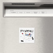 Het zijn Winter Snowman Feestdagen Magneet (Insitu (Vaatwasser))