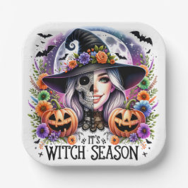 Het zijn Witch Season Square Paper Borden Papieren Bordje