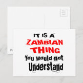 HET ZIJN ZAMBIAANSE DESIGN BRIEFKAART (Voorkant / Achterkant)