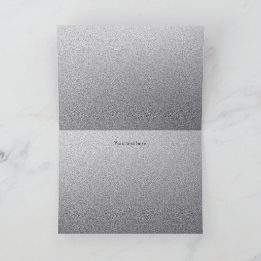 Het zilver schittert Snoepje 16 van Faux Ombre Bedankkaart (Binnen)