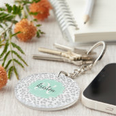 Het Zilver van de Luipaard van Girly en Sleutelhanger (Voorkant Rechts)