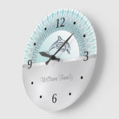 Het Zilver van Mandala van de dolfijn Grote Klok (Hoek)