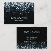Het zilveren en Zwarte Vallen schittert Visitekaartje (Voorkant / Achterkant)