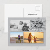Het zilveren heel Briefkaart van de Foto van de (Voorkant / Achterkant)