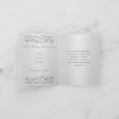 Het zilveren Jubileum dankt u kaardt Bedankkaart (Binnen)