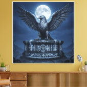 Het Zilveren Maanreliek Canvas Afdruk (Insitu (Woonkamer))