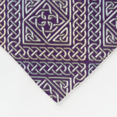 Het zilveren Paarse Vierkante Patroon van de Fleece Deken (Hoek)