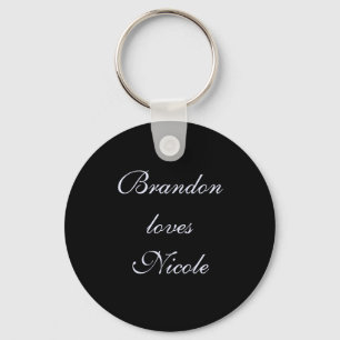 Het zilveren (zwarte) Sleutelhanger van de Liefde