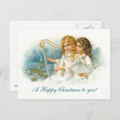 Het zingen de Engelen van Kerstmis Feestdagenkaart (Voorkant / Achterkant)