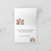 Het zingen de Katten van Kerstmis Feestdagen Kaart (Binnen)