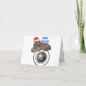 Het zingen de Katten van Kerstmis Feestdagen Kaart (Achterkant)