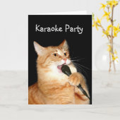 Het zingen kat kaart (Gele Bloem)