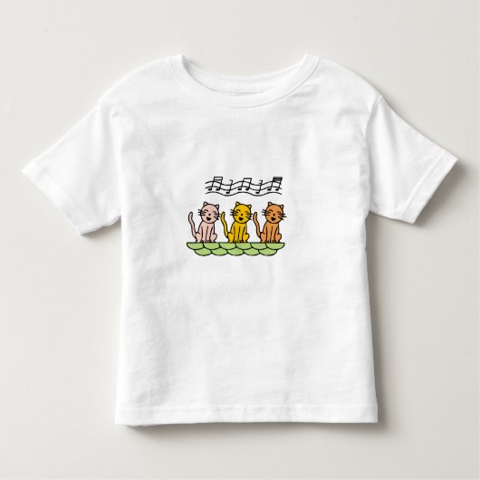 Het zingen Kat Kinder Shirts (Voorkant)