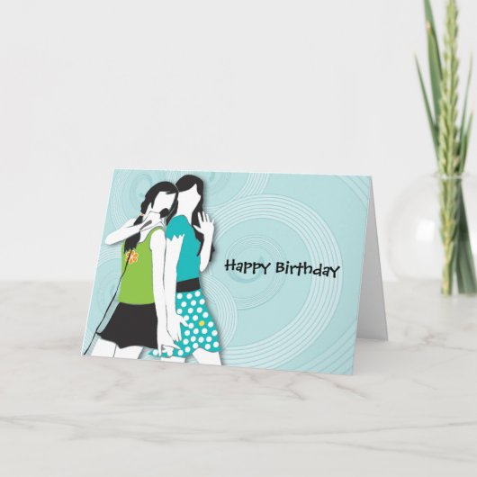 Het Zingen van de Meisjes van de heup Kaart (Voorkant)