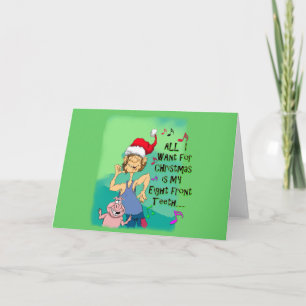 Het zingen van Hillbilly over mijn acht voortanden Feestdagen Kaart