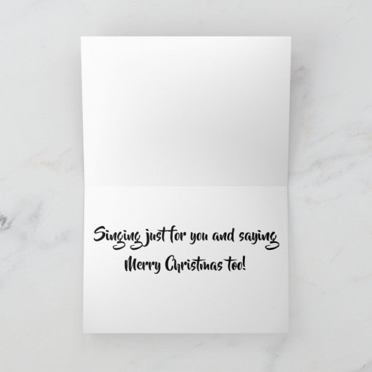 **HET ZINGEN VAN UW KERSTWENS** ALLEEN VOOR "U" KAART (Binnen)