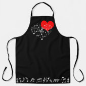 Het zingende hart elegant schort (Voorkant)