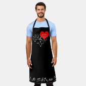 Het zingende hart elegant schort (Gedragen)