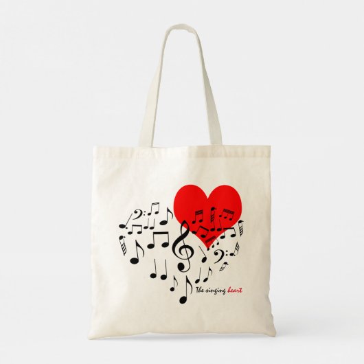 Het zingende hart Romantic Tote Bag (Achterkant)