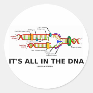Het zit allemaal in het DNA Ronde Sticker