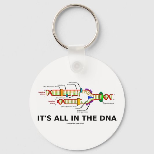 Het zit allemaal in het DNA Sleutelhanger (Voorkant)