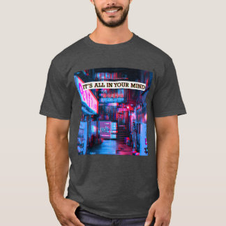 Het zit allemaal in je hoofd Vaporwave 80s 90s Cyb T-shirt