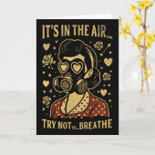 Het Zit In De Lucht… Niet Inademen Anti Valentijn Kaart (Gele Bloem)