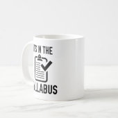Het zit in de Syllabus Koffiemok (Voorkant links)