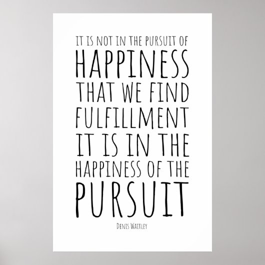 Het zit in het geluk van de achtervolging | INSPIR Poster (Voorkant)