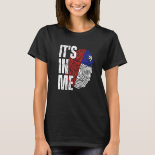 Het zit in mij Chileense vlag vingerafdruk Chileen T-shirt
