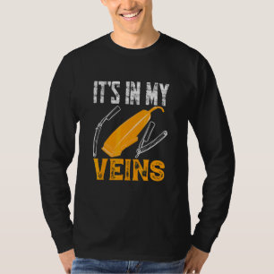 Het zit in mijn aderen Kappers Citaat Kapsalon Ka T-shirt