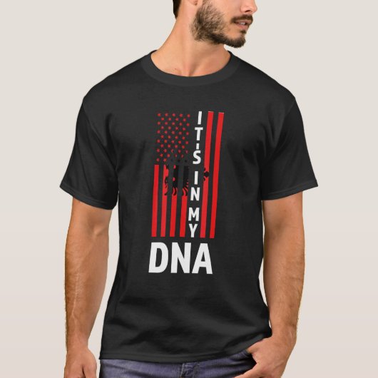 Het zit in mijn DNA Albanees T-shirt (Voorkant)
