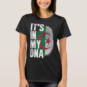 HET ZIT IN MIJN DNA Algerijnse Mannen Vlag vrouwen T-shirt