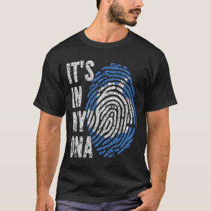 HET ZIT IN MIJN DNA Antarctica Vlag Mannen Vrouwen T-shirt