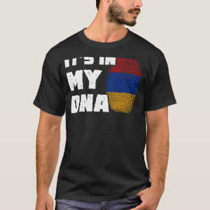 Het zit in mijn DNA Armenië Vlag Vingerafdruk Mann T-shirt
