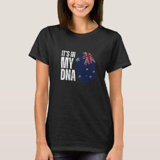 Het zit in mijn DNA Australische vlag vingerafdruk T-shirt