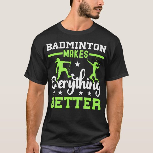 Het Zit In Mijn Dna Badminton Shuttle Cock Racket T-shirt (Voorkant)